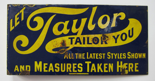 Taylor Tailor vintage sign