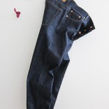 hanging selvedge denim jeans