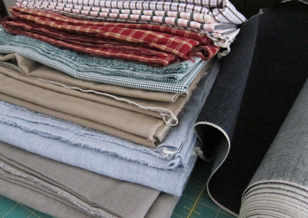 stack of fabric