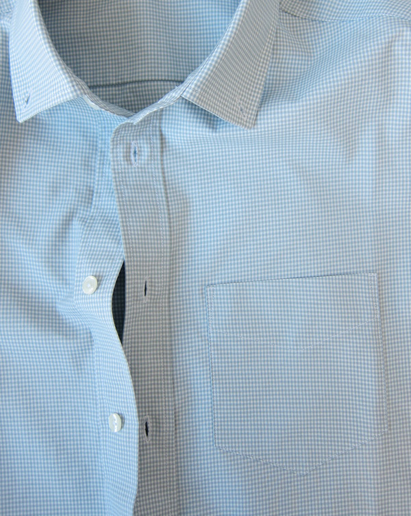 light gray gingham shirt