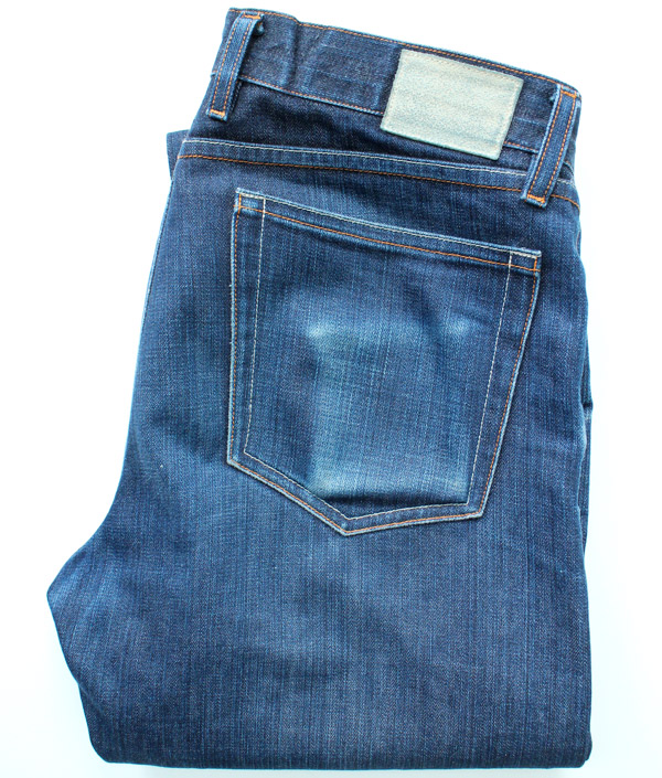 folded, broken in, worn, selvedge denim