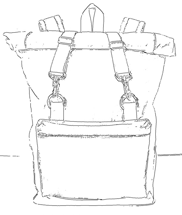 rolltop backpack sketch