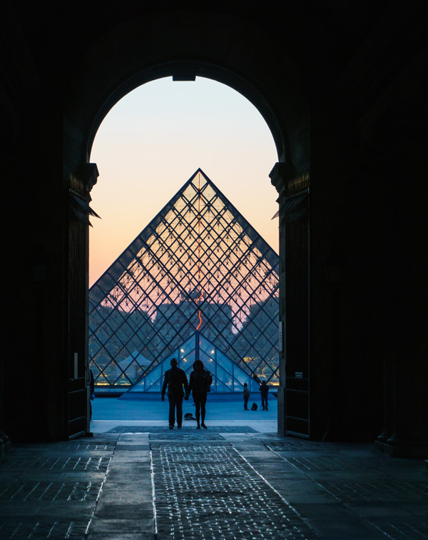 Louvre sunset